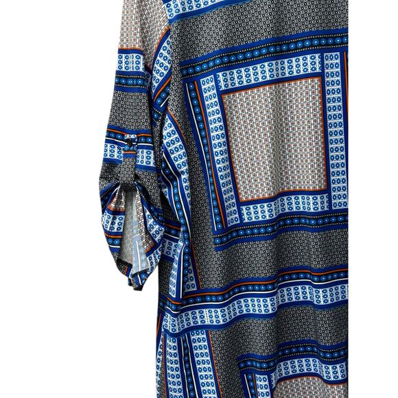 Per Seption Multicolor 3/4 Sleeve Blouse 3X Built-In Shell Layered Look Plus - Picture 13 of 13